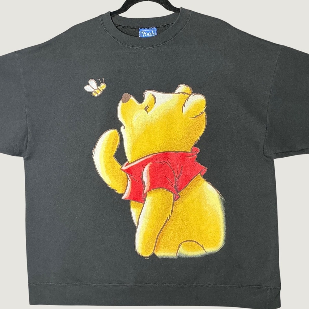 Vintage Disney Winnie the Pooh Bee Sweatshirt Black Jerry Leigh 2X Pullover